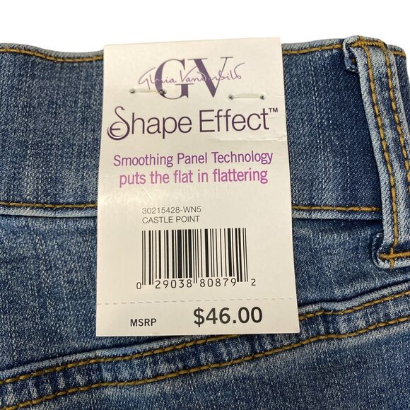 Gloria Vanderbilt Jeans Womens 6 Blue Denim Shape Effect Stretch High Rise Capri - Picture 10 of 13